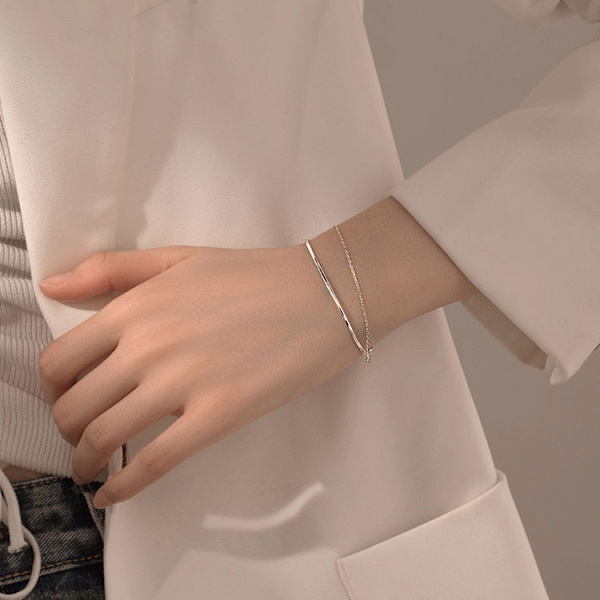 Kjede Armbånd Kvinne Hånd Pulseras Mujer Sterling Sølv Smykker