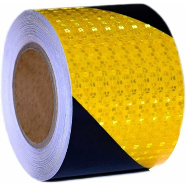 Yellow and Black Self-Adhesive Reflective Tape Yellow Black Warni