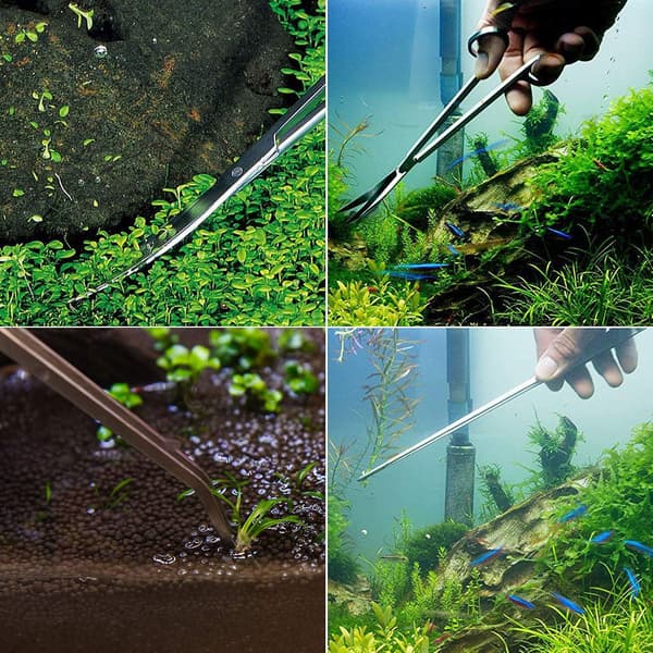 3 akvarie sæt 3-i-1 rustfrit stål akvarium tank vandplan