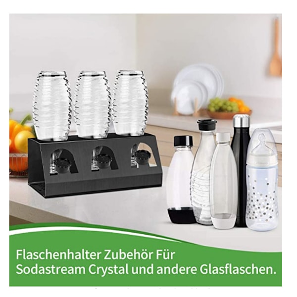 Rustfrit stålafløbsbakke til sodavand - 3 flaskeholder af høj kvalitet