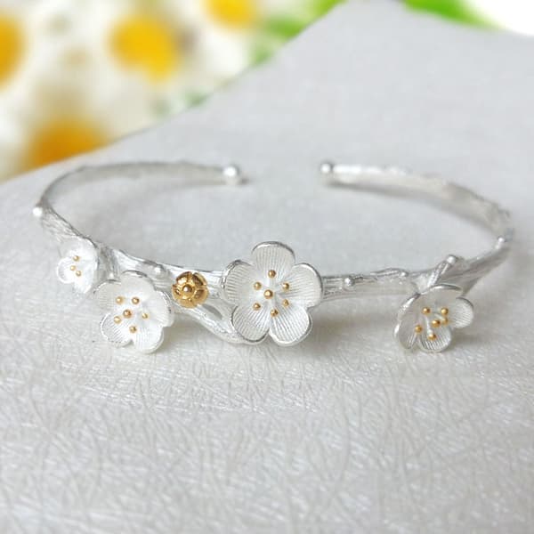 Justerbart sølv bangle armbånd, kvinner 925 sterling sølv brac
