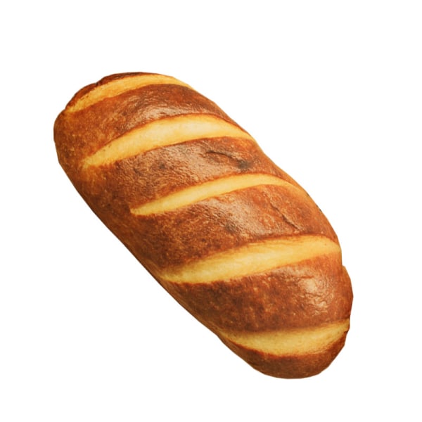 24 i 3D-simulering brödform kudde mjuk ländrygg baguette