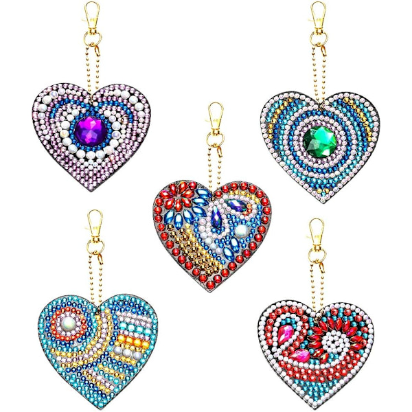 5D DIY Full Diamond Painting Keychain Rhinestone Painting Embroid