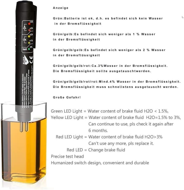 Bremsenvæsketester Bremsenvæsketester 5 LED
