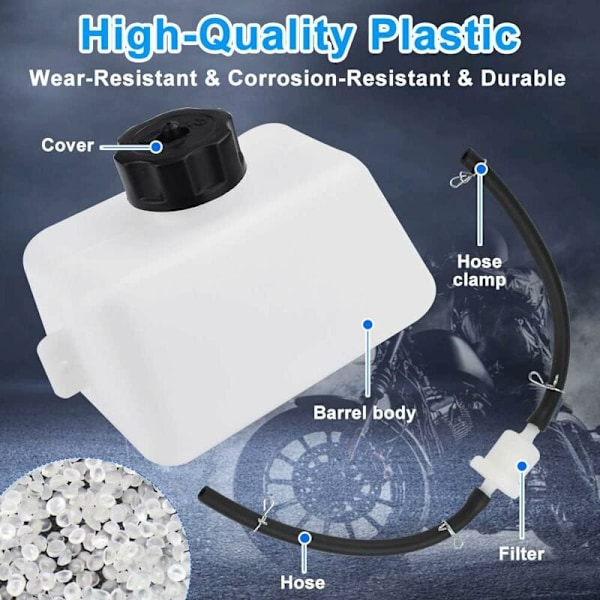 Motorsykkel bensintank 47cc49cc bensintank 1L plast bensintanksett for m