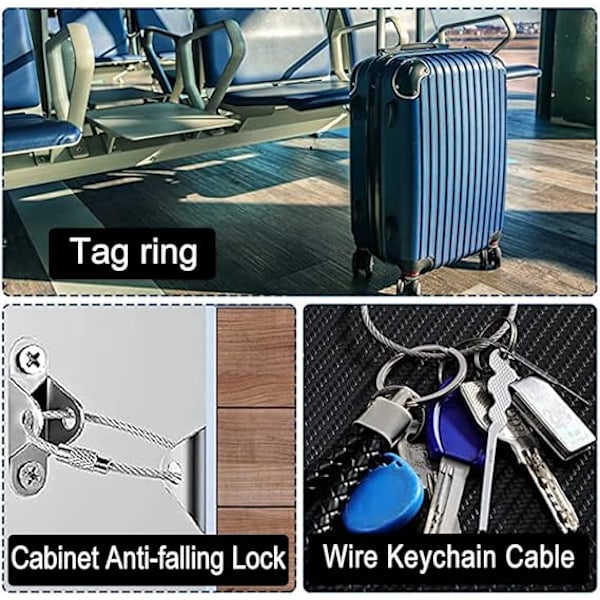 10 stk. Tråd Nøglering, Stærk Nøglering, Tråd Nøglering, Nøglering Rustfrit S