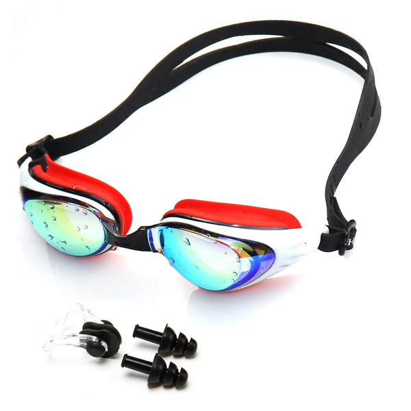 Svømmebriller til børn - UV-beskyttelse farvebelagte linser med nr