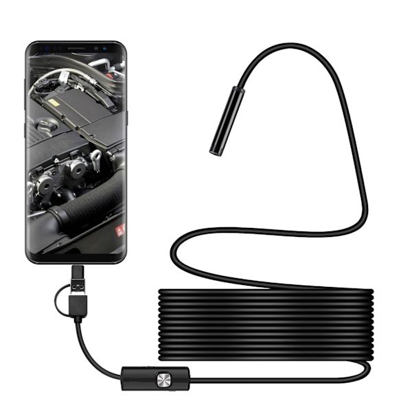 USB-ormkamera för inspektion, IP67 vattentät USB C-endoskop, Typ