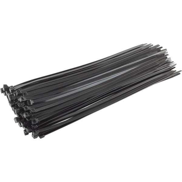 Nylon slangeklemme - 200 mm x 4,8 mm - Svart - Ultra Sterk Cable Ti