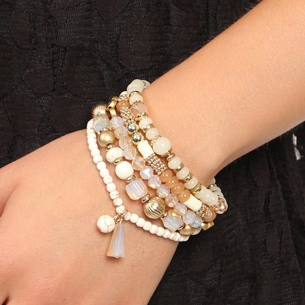 Bohemian Mix Bead Multi Layer Versatile Statement Armbånd - Sta