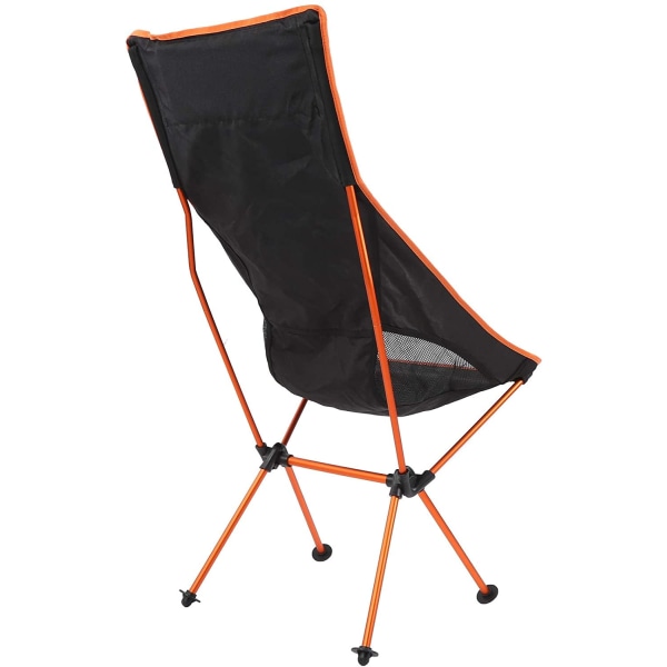Hopfällbar och bärbar utomhus campingfiskestol, picknickstol, fritidsstol, lämplig för strandvandring, utomhus picknickträdgård (orange)
