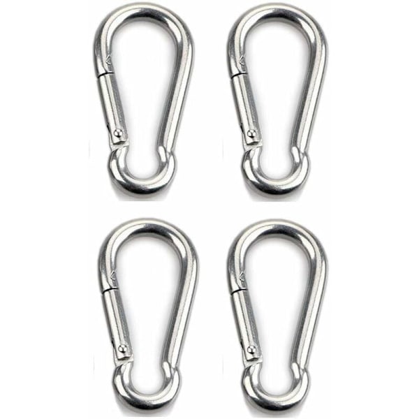 Hundhängmatta Gunga, Kraftig Sportkarbinhake, Låsbar, 304 Rostfritt Stål, 8mm Tjock, 4-pack