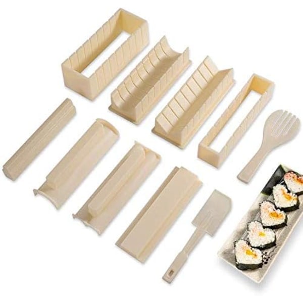 Sushi Making Kit Deluxe Edition med komplett Sushi Set 10 deler