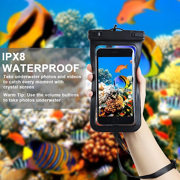 Vattentät telefonpåse [2-pack] - Universell IPX8 vattentät telefon