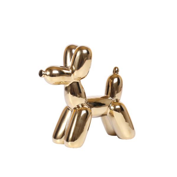 Guld Heminredning Ballong Figur Accent, Liten Keramik Djur Sta