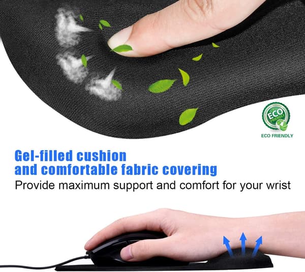 Ergonomisk Musematte med Håndleddstøtte Gel Musematte med Håndleddstøtte