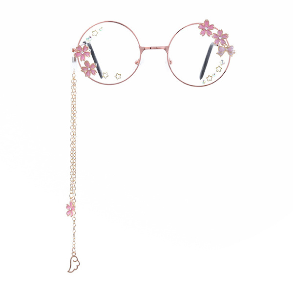 Glasögon med kedja Kawaii accessoarer Glasögonfodral ingår Söt Gl