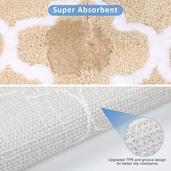 Badmattor, Halksäkra Badmattor, Extra Lång Fluffig Mikrofiberfilt