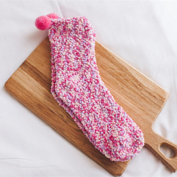 Coral Fleece Plushtofflor 5-pack Rosa Dam Kvinna Vinter Mysig Tjock
