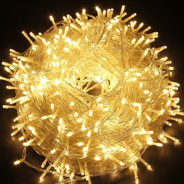 Lysguirlande 10M 100 LED Kold Hvid Julelys Indendørs og Udendørs