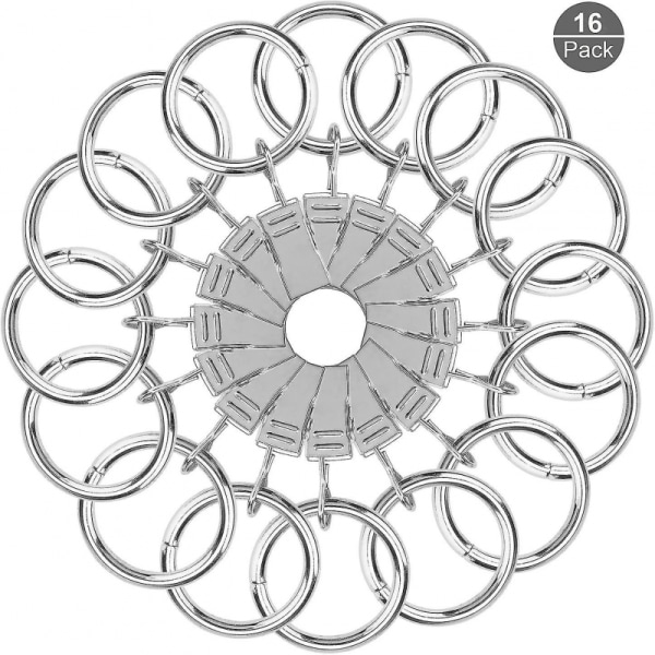 Gardinstænger med clips (25mm) (pakke med 16) - Rustfrit stål