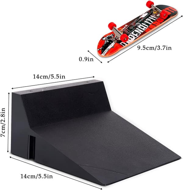 Mini skateboard rampe og tilbehør sett, skateboard park dekk tr