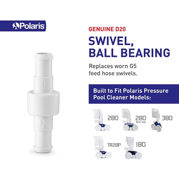 Kullagrade Vridkoppling för Polaris 180/280/380 D20 Poolrengöringsslang Vridkoppling och Slangmutter