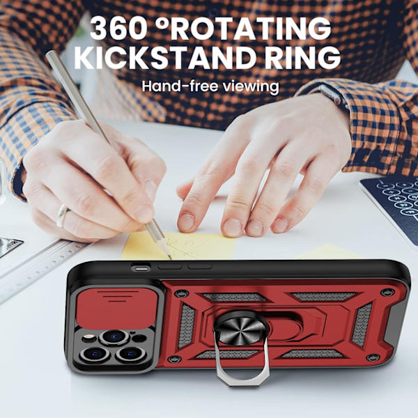 Kompatibel med iPhone 12 Pro Max Cover med Skydekamera Dæk & Støttefod