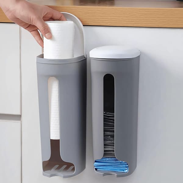 Plastpåsehållare, Köksdispenser för Matkassar Väggmontering