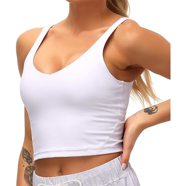 Sport-BH för kvinnor  Vadderad BH Yoga Crop Tank Tops Fitness Work