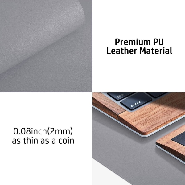 Desk Pad, PU Leather Desk Mat, Mouse Pad, Non-Slip Desk Protector