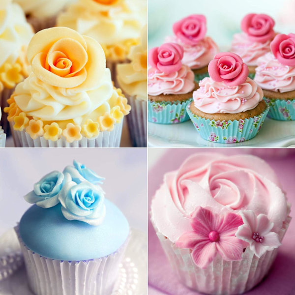 27 osainen venäläinen pursotusterien sarja, 12 kukkafrosting-terää suuttimia I