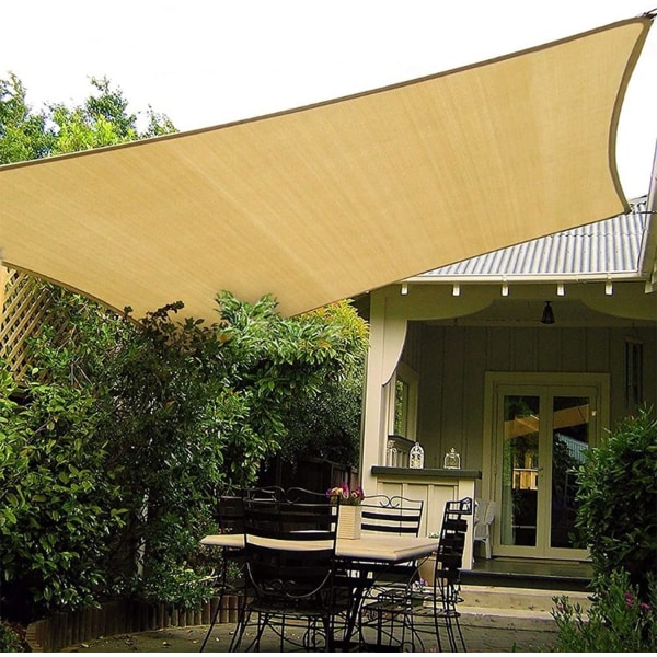 HAIKUS rektangulær skyggesejl 2x3m, HDPE skyggeklud 98% åndbarhed