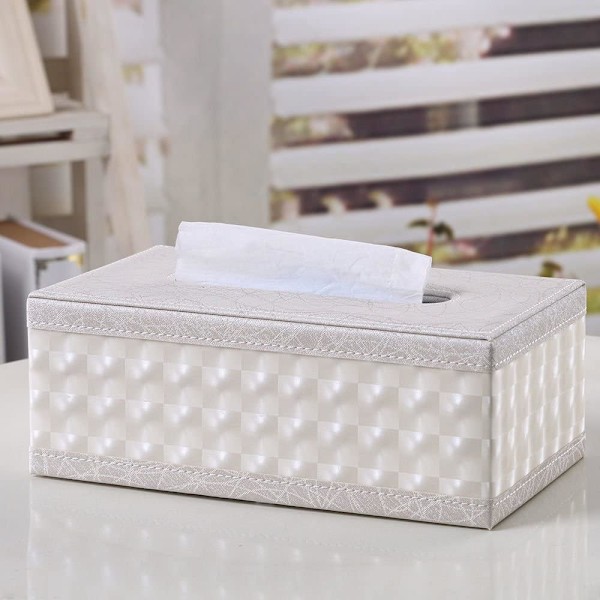 KingFom Moderne Læder Servietbeholder Beige