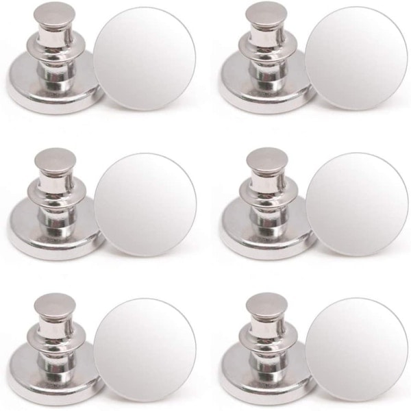 Syfria byx knappar Silver 6-pack