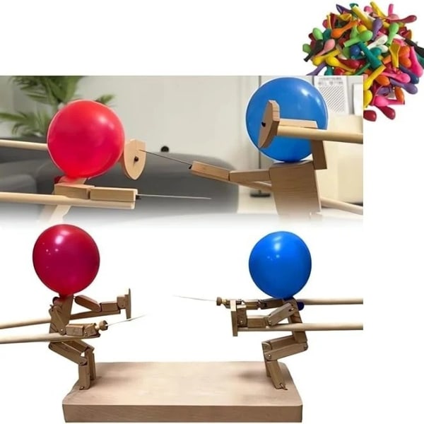 Balloon Bamboo Fighting Game for Two, 2024 Uusi käsintehty puinen Fe