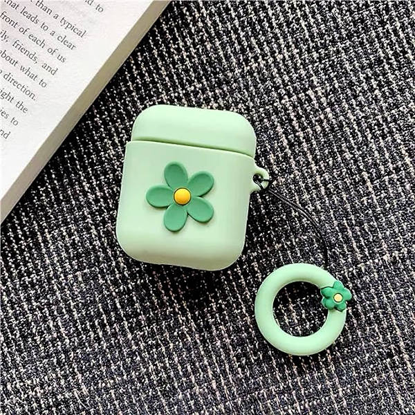 Kompatibel med AirPods-etui, søtt tegneserieblomstermønster for jenter