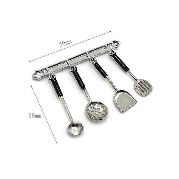 5 kpl Keittiönukkekoti Miniatyyrilusikka Lapio Keittiövälineet Diy