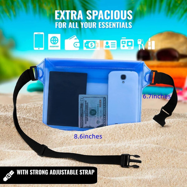 Waterproof Pouch with Waist Strap Beach Accessories Best Way to K