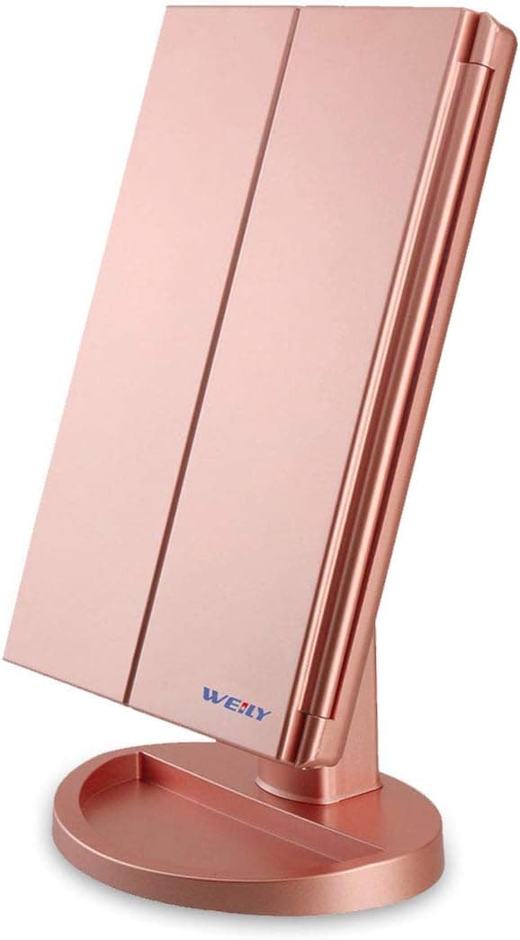 Lighted Vanity Mirror, 1x/2x/3x Magnification, with LED Touch Scr