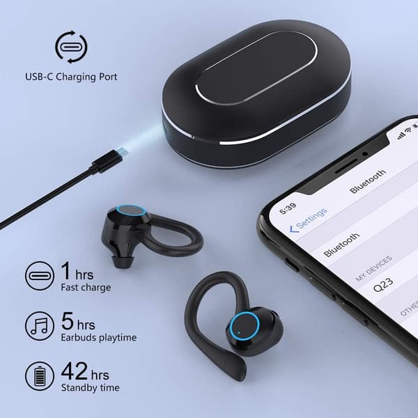 Bluetooth 5.1 ørepropper, Andfive trådløse sportsørepropper stereo B
