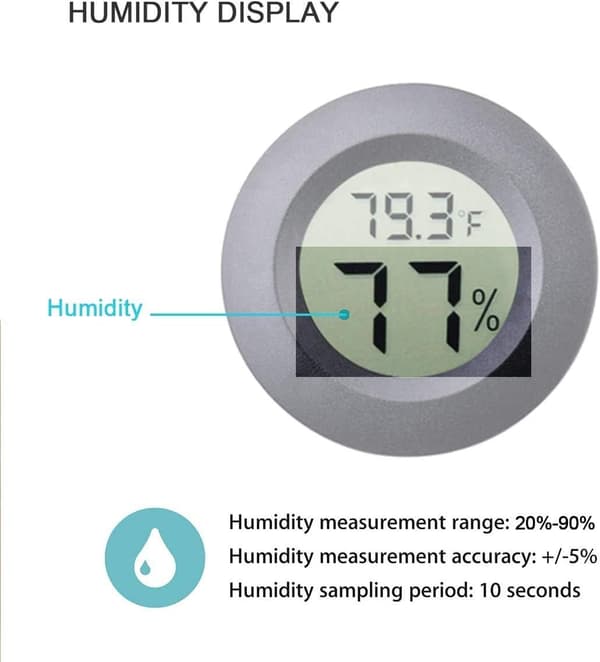 Mini Hygrometer Termometer Digital LCD Display Innendørs Utendørs Hy