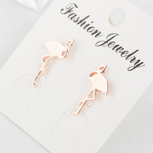 Fashionable Women Girl Flamingo Stud Earrings Earrings Decoration