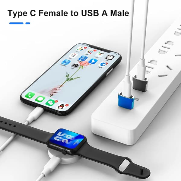 4-pack USB C-hona till USB-haneadapter, typ A-laddningskabel