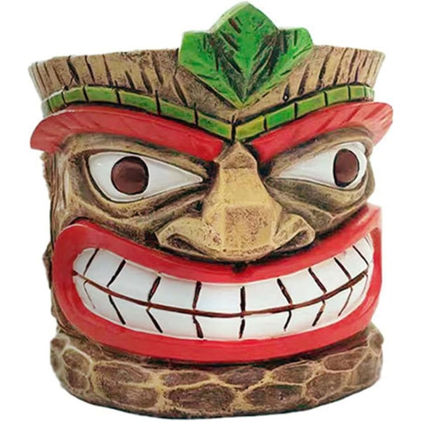 Tiki Planter Pot Sukkulent Totem Potted Ornaments Resin Crafts Fl