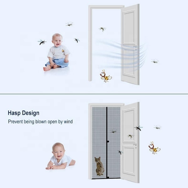 (90 X 210 Cm)Vp Magnet Fly Screen Door, Insektnet Balkon Dør Med