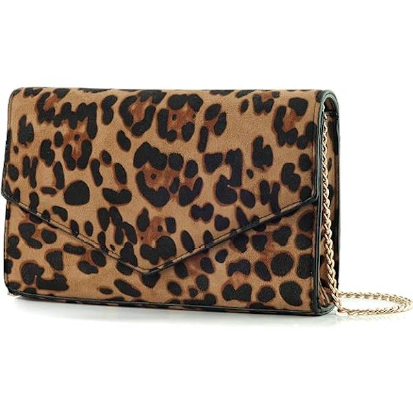 Leopard Kuori Kirjekuori Ilta Clutch Naiset Ketju Olkalaukku