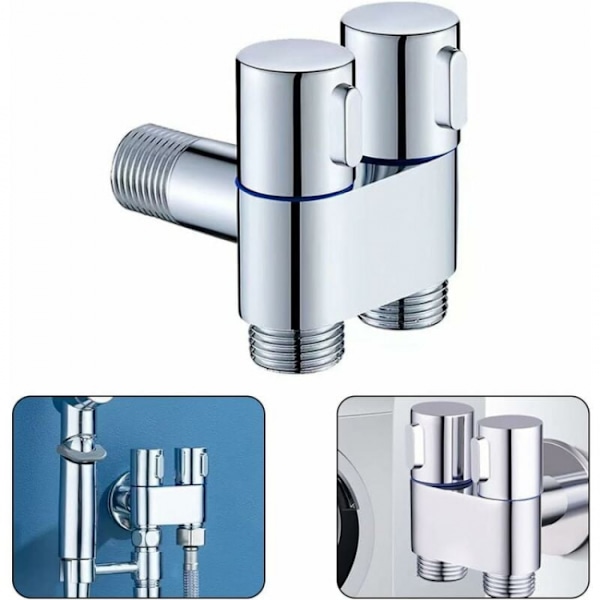 G1/2 0,2 cm kaksoisohjaus wc-pesukonehana, kolmion muotoinen t