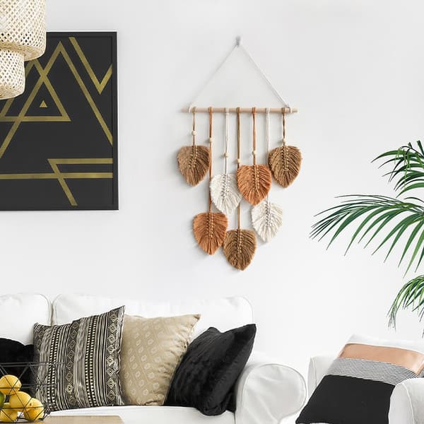 1 kpl KHAKI Macrame seinävaate Boheme käsintehty Macrame seinävaatteet