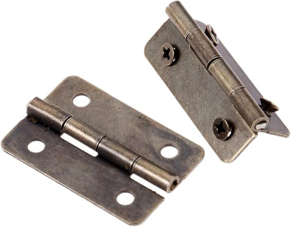 18 x 15 mm Flat Hinge, 50 stk Mini Retro Hinge i Antikk Bronse,